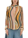 Ps By Paul Smith Ps Paul Smith Shirt With Silk Finish In Multicolour
