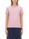 Ps By Paul Smith Logo-embroidered Cotton T-shirt In Pink