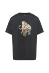 Ps By Paul Smith Graffiti Mammoth Cotton T Shirt In Black
