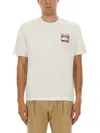 Ps By Paul Smith Regular Fit Phoenix Mt Logo T-shirt In White