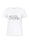 Ps By Paul Smith Tiger-print Cotton T-shirt In White