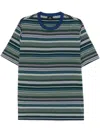 Ps By Paul Smith Ps Paul Smith Mens Multi Yarn-dye Stripe T-shirt In Black