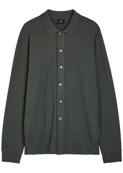 Ps By Paul Smith Ps Paul Smith Textured Cotton Cardigan In Gray