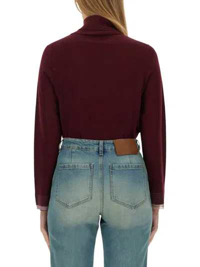 Ps By Paul Smith Turtleneck Shirt In Bordeaux