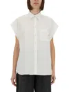 Ps By Paul Smith Ps Paul Smith White Cotton Shirt With Short Rolled Sleeves In White