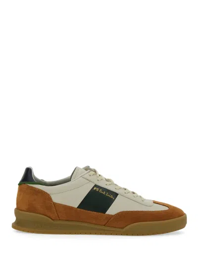 Ps By Paul Smith Ps Paul Smith White Leather Nylon Sneakers