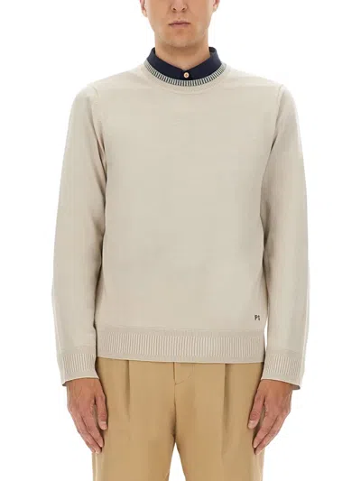 Ps By Paul Smith Ps Paul Smith White Merino Wool Sweaters In Neutral