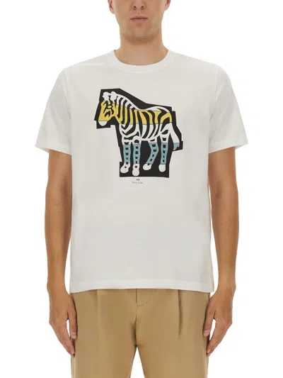 Ps By Paul Smith Ps Paul Smith White Organic Cotton T-shirts In Neutral