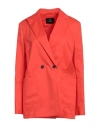 Ps By Paul Smith Ps Paul Smith Woman Blazer Tomato Red Size 6 Cotton, Elastane