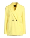 Ps By Paul Smith Ps Paul Smith Woman Blazer Yellow Size 6 Cotton, Elastane In Yellow