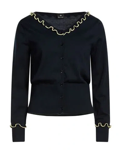 Ps By Paul Smith Ps Paul Smith Woman Cardigan Navy Size M Cotton In Blue