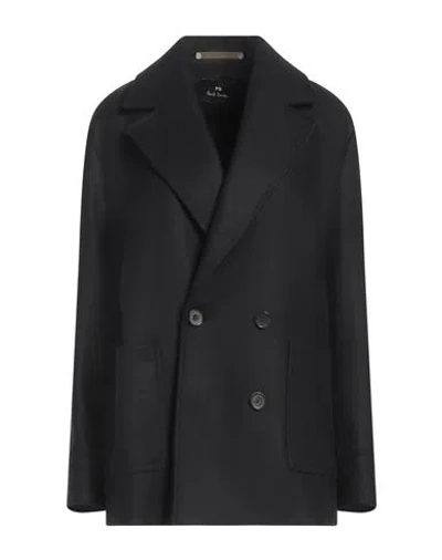 Ps By Paul Smith Ps Paul Smith Woman Coat Black Size 4 Wool, Polyamide, Cashmere In Black