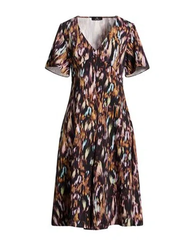 Ps By Paul Smith Ps Paul Smith Woman Midi Dress Dark Purple Size 10 Polyester In Black
