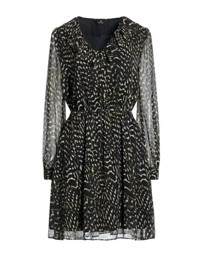 Ps By Paul Smith Ps Paul Smith Woman Mini Dress Black Size 4 Polyester In Multi