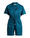 Ps By Paul Smith Ps Paul Smith Woman Playsuit Deep Teal Size 6 Cotton, Elastane In Blue
