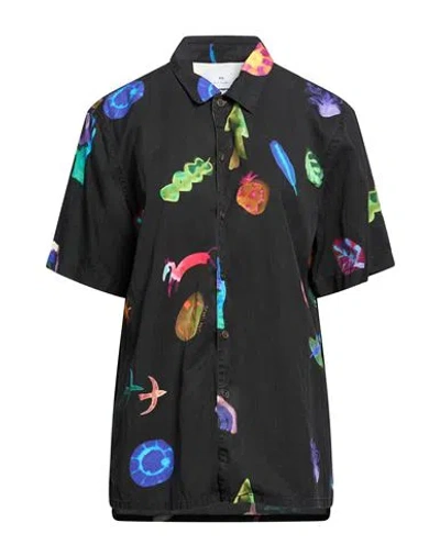 Ps By Paul Smith Ps Paul Smith Woman Shirt Black Size L Lyocell, Cotton, Linen