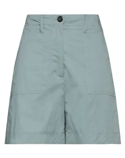 Ps By Paul Smith Ps Paul Smith Woman Shorts & Bermuda Shorts Slate Blue Size 6 Cotton, Elastane