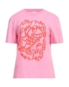 Ps By Paul Smith Ps Paul Smith Woman T-shirt Pink Size L Organic Cotton