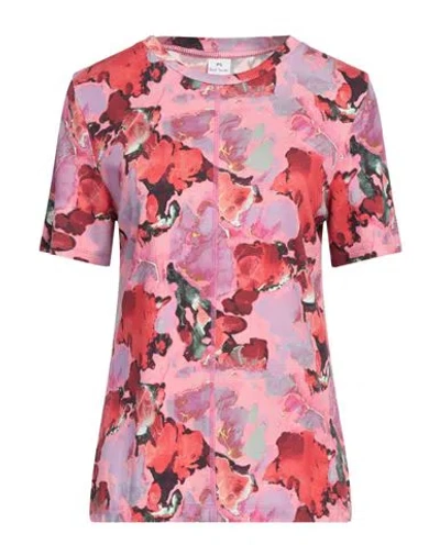 Ps By Paul Smith Ps Paul Smith Woman T-shirt Pink Size Xl Lyocell, Cotton, Elastane