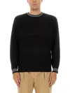 Ps By Paul Smith Ps Paul Smith Wool And Cotton Sweater In Black