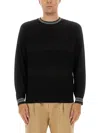Ps By Paul Smith Ps Paul Smith Wool And Cotton Sweater In Black