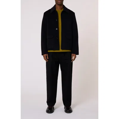 Ps By Paul Smith Ps Paul Smith Wool Blend Chore Jacket In Very Dark Navy