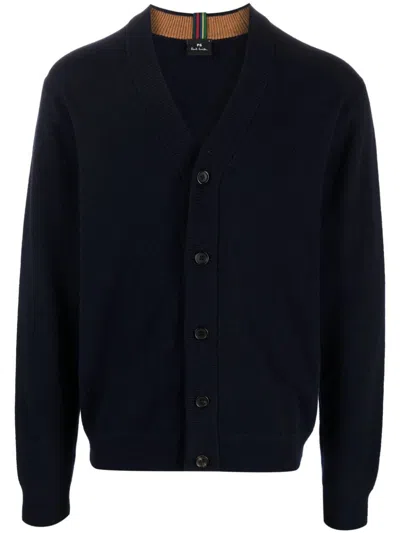 Ps By Paul Smith Ps Paul Smith Wool Cardigan In Blue