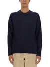 Ps By Paul Smith Ps Paul Smith Relaxed Fit Crew Neck Merino Wool Sweater In Blue