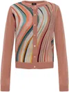 Ps By Paul Smith Ps Paul Smith Swirl Pattern Crewneck Buttoned Cardigan