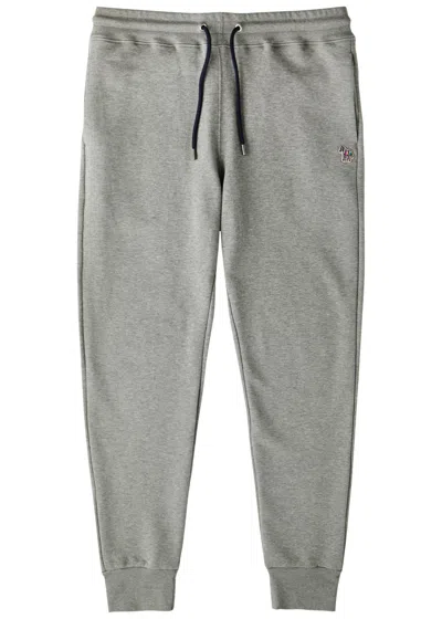 Ps By Paul Smith Ps Paul Smith Zebra-appliquéd Cotton Sweatpants In Grey
