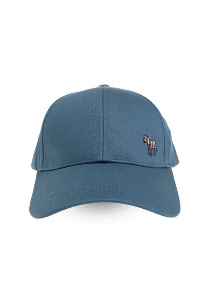 Ps By Paul Smith Ps Paul Smith Zebra Embroidered Baseball Cap In Blue