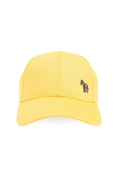 Ps By Paul Smith Ps Paul Smith Zebra Embroidered Baseball Cap In Yellow