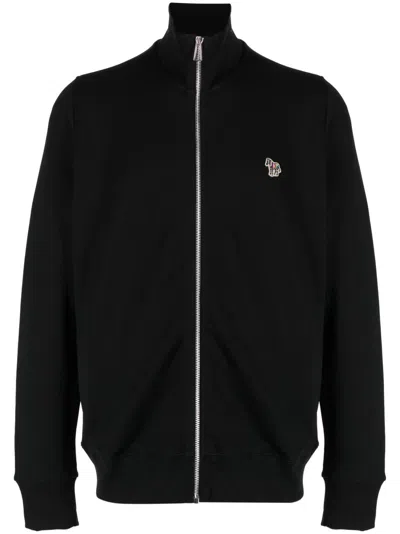 Ps By Paul Smith Ps Paul Smith Zebra Logo Cotton Sweatshirt In Black