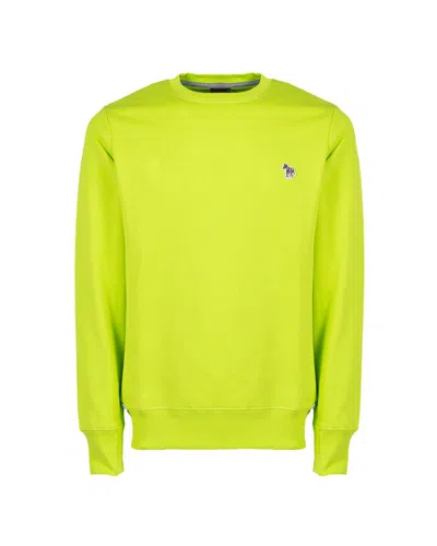 Ps By Paul Smith Ps Paul Smith Zebra Patch Crewneck Sweatshirt In Lime