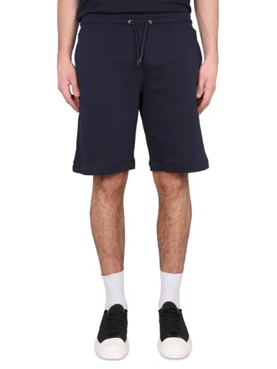 Ps By Paul Smith Ps Paul Smith Zebra Patch Drawstring Bermuda Shorts In Navy