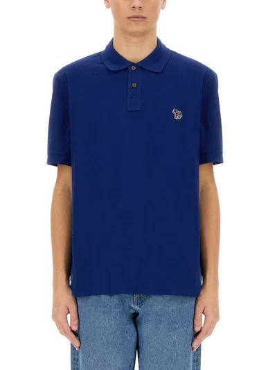 Ps By Paul Smith Ps Paul Smith Zebra Polo. In Blue