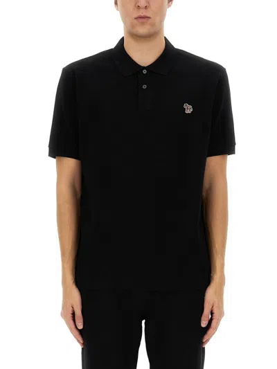 Ps By Paul Smith Ps Paul Smith Man Polo Shirt Midnight Blue Size S Organic Cotton In Black