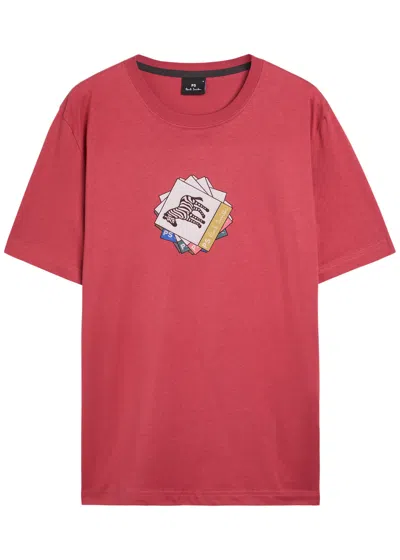 Ps By Paul Smith Ps Paul Smith Zebra Printed Cotton T-shirt In Red