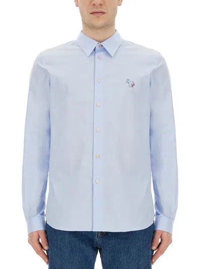 Ps By Paul Smith Ps Paul Smith "zebra" Shirt In Blue