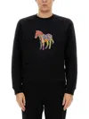 Ps By Paul Smith Ps Paul Smith Zebra Printed Crewneck Sweatshirt