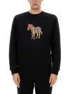 Ps By Paul Smith Ps Paul Smith Zebra Printed Crewneck Sweatshirt In Black
