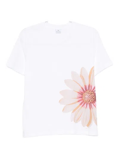 Ps By Paul Smith Ps Paul Smith Zinnia Print Cotton T-shirt