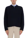Ps By Paul Smith Ps Paul Smith Zippered Cardigan In Blue
