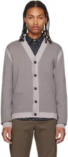 Ps By Paul Smith Purple Broad Stripe Zebra Cardigan In 51 Purples