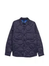 Ps By Paul Smith Quilted Packable Buttoned Jacket In Blue