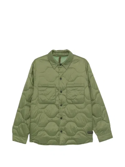 Ps By Paul Smith Quilted Packable Buttoned Jacket In Green
