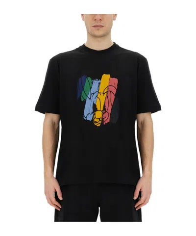 PS BY PAUL SMITH RABBIT-EMBROIDERED COTTON-BLEND T-SHIRT