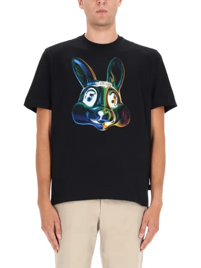 Ps By Paul Smith Rabbit T-shirt In Black