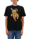 Ps By Paul Smith Graphic-print Cotton T-shirt In Black
