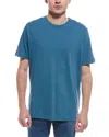 Ps By Paul Smith Regular Fit Linen-blend T-shirt In Blue